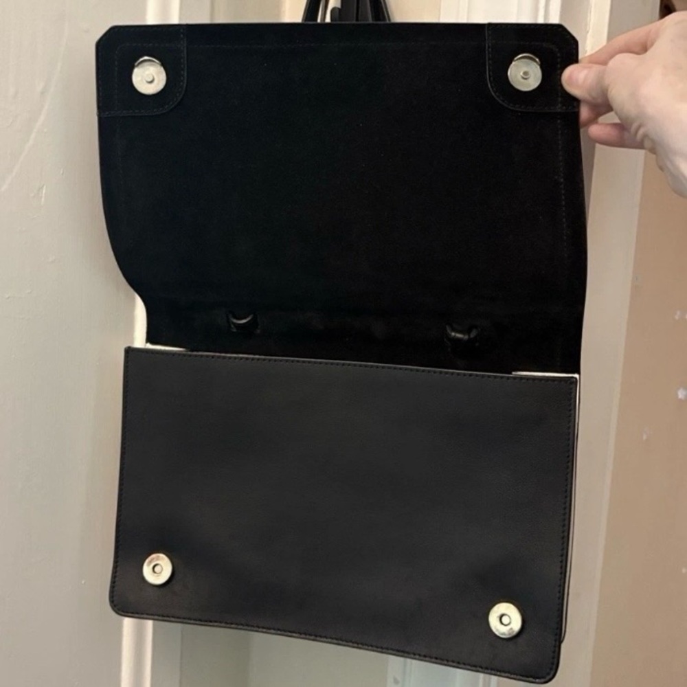 Furla Black leather shoulder bag purse 2-tone - Picture 5 of 7